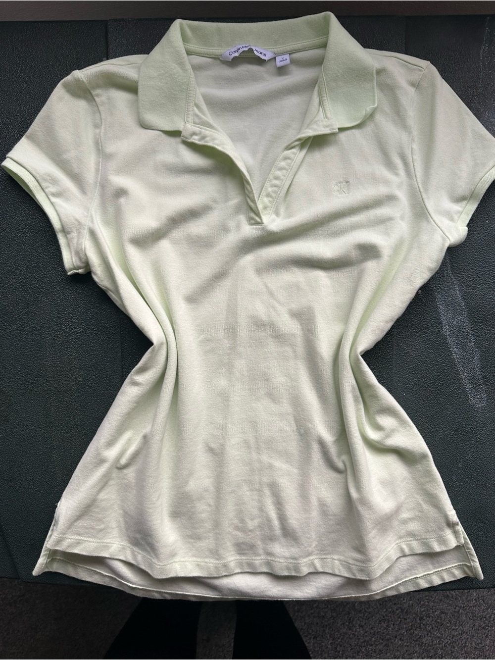 Classic Calvin Klein Women's Polo Top in Light Green
